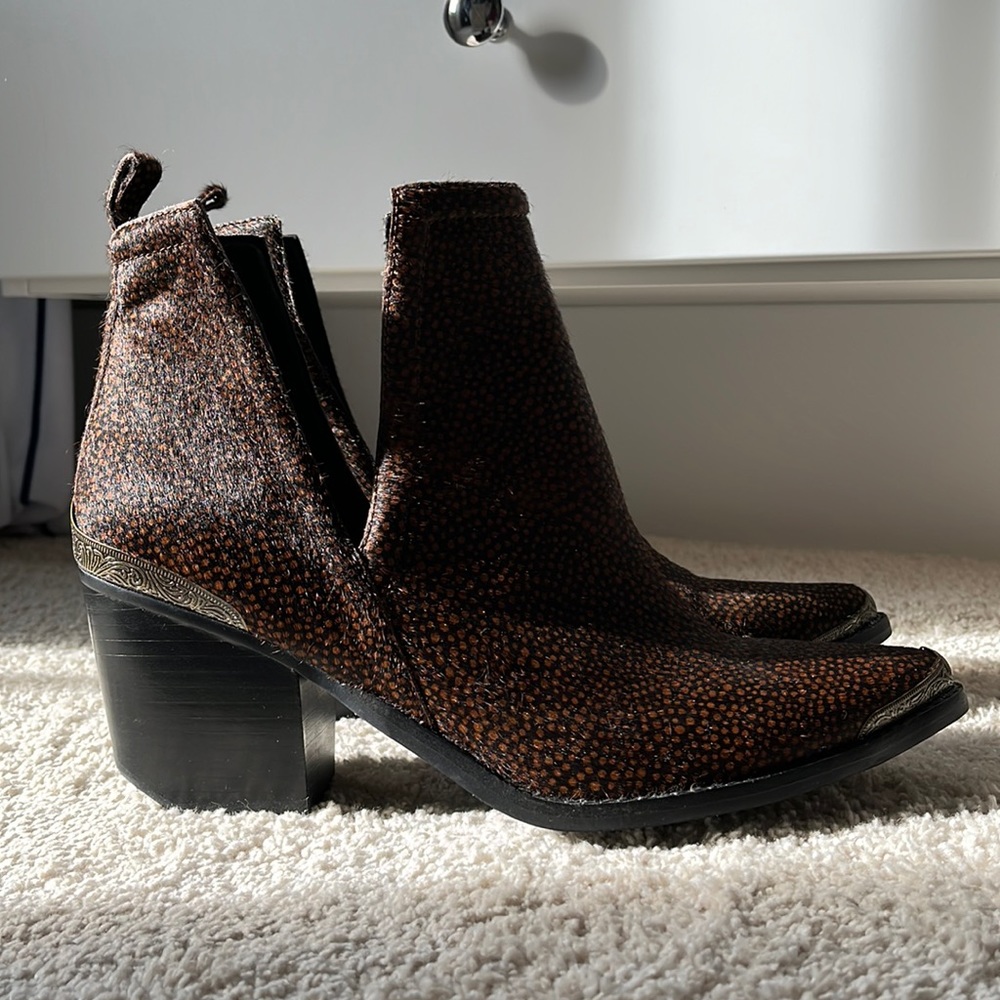 Jeffrey Campbell Cromwell Calf Hair Western Style Boots